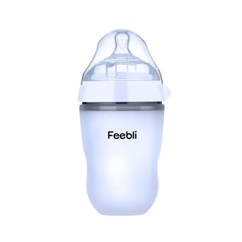 Feebli™ Silicone Baby Feeding Bottle – BPA-Free, Anti-Colic & Easy to Use -250ml Feebli
