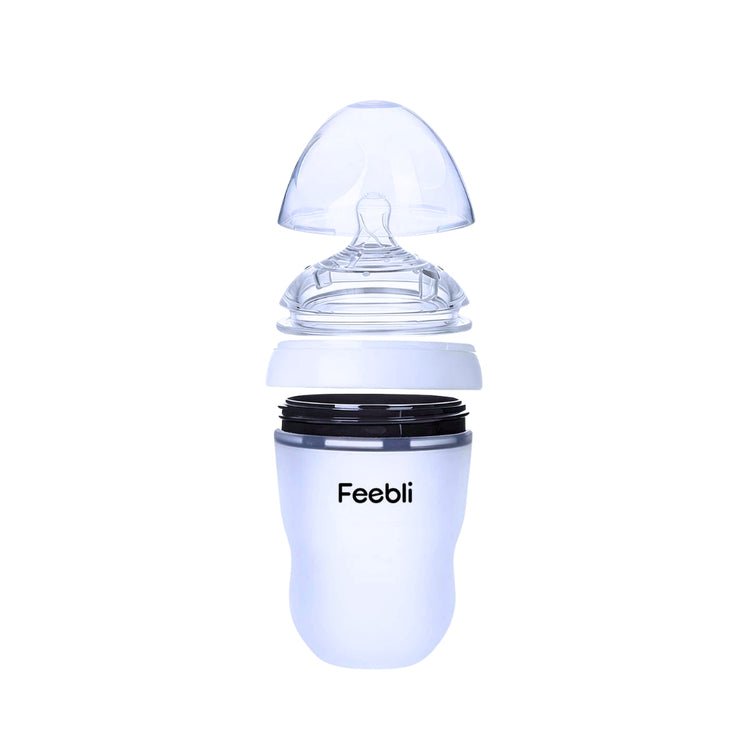 Feebli™ Silicone Baby Feeding Bottle – BPA-Free, Anti-Colic & Easy to Use -250ml