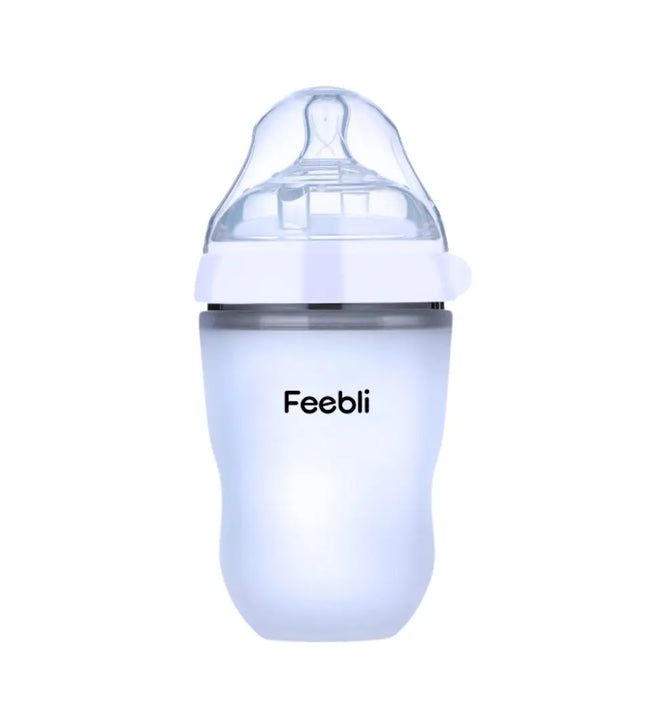 Feebli™ Silicone Baby Feeding Bottle – BPA-Free, Anti-Colic & Easy to Use -250ml Feebli