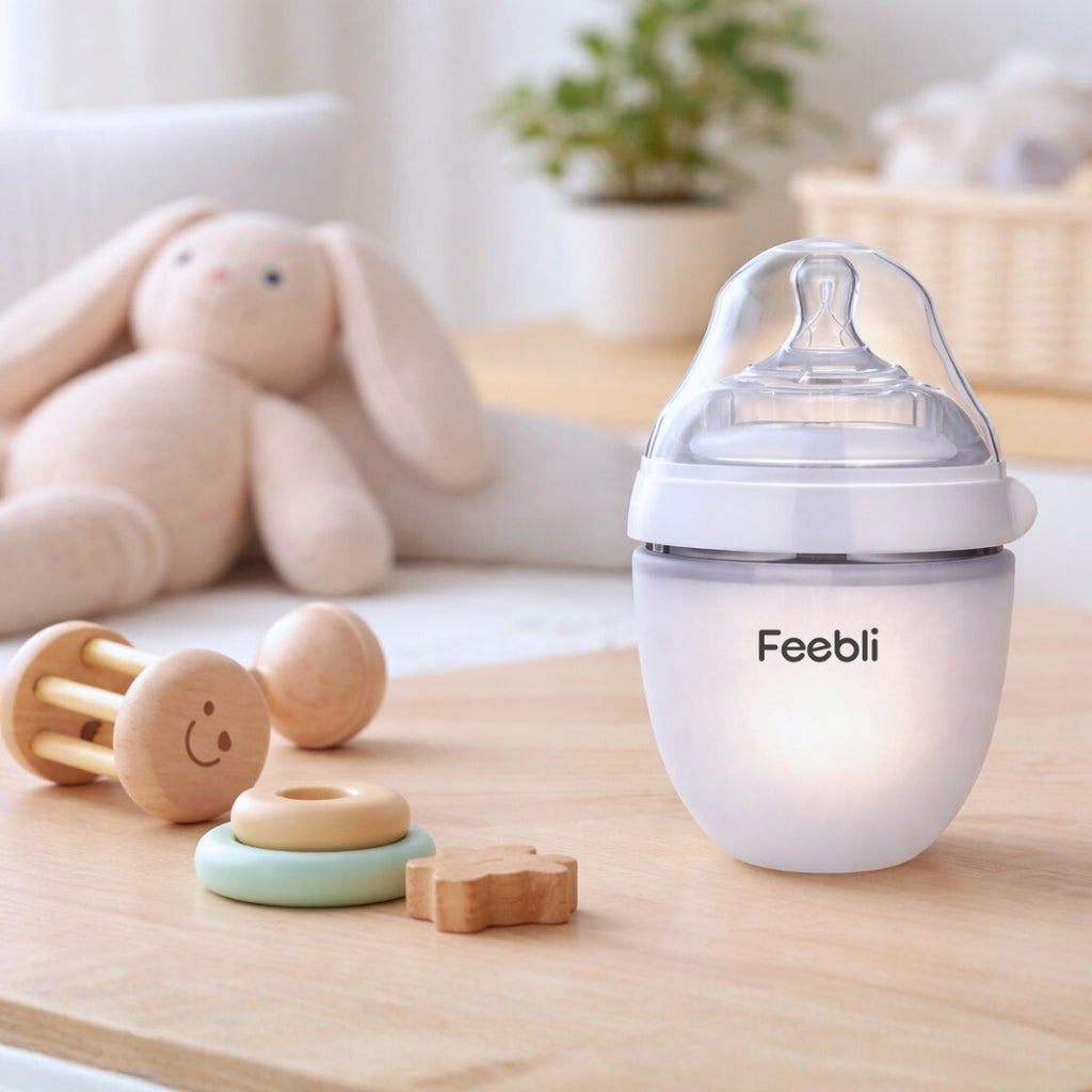 Feebli™ Silicone Baby Feeding Bottle – BPA-Free, Anti-Colic & Easy to Use - 150ml