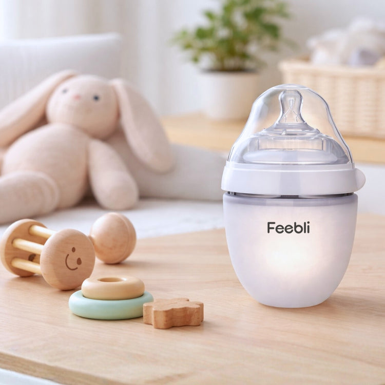Feebli™ Silicone Baby Feeding Bottle – BPA-Free, Anti-Colic & Easy to Use - 150ml