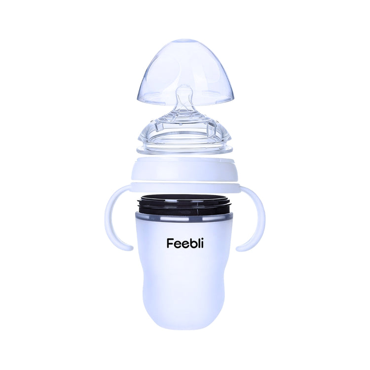 Feebli™ Silicone Baby Feeding Bottle – BPA-Free, Anti-Colic & Easy to Use -250ml