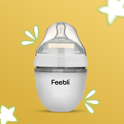 Feebli™ Silicone Baby Feeding Bottle – BPA-Free, Anti-Colic & Easy to Use - 150ml