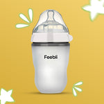 Feebli™ Silicone Baby Feeding Bottle – BPA-Free, Anti-Colic & Easy to Use -250ml