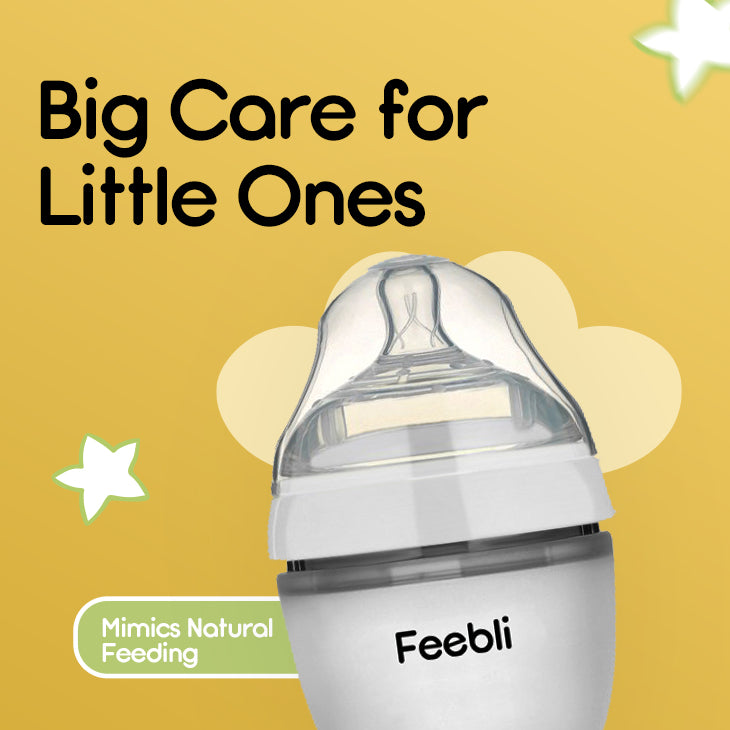 Feebli™ Silicone Baby Feeding Bottle – BPA-Free, Anti-Colic & Easy to Use -250ml
