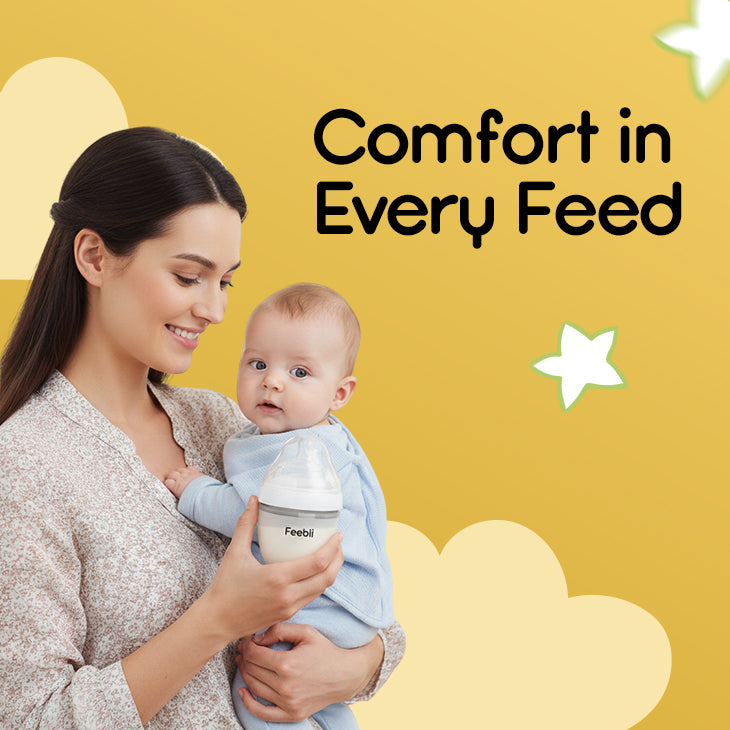 Feebli™ Silicone Baby Feeding Bottle – BPA-Free, Anti-Colic & Easy to Use -250ml